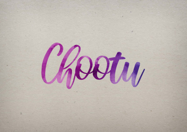 Free photo of Chootu Watercolor Name DP