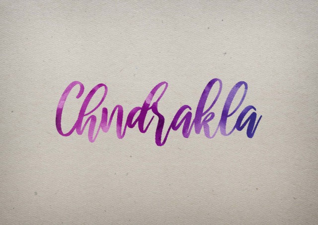 Free photo of Chndrakla Watercolor Name DP