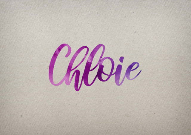 Free photo of Chloie Watercolor Name DP