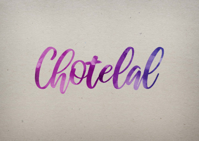 Free photo of Chotelal Watercolor Name DP