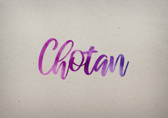 Free photo of Chotan Watercolor Name DP