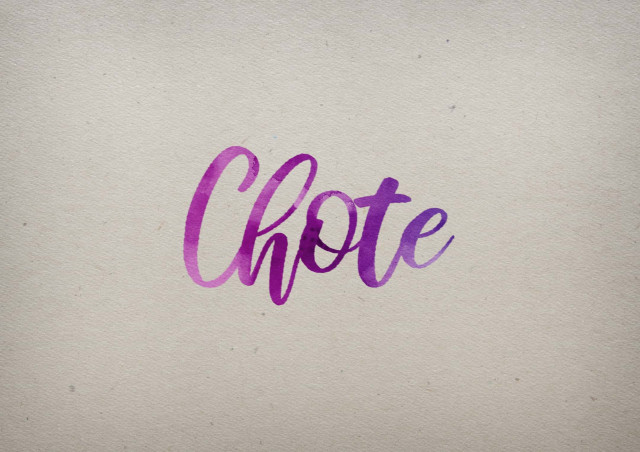 Free photo of Chote Watercolor Name DP