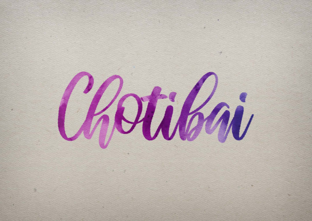 Free photo of Chotibai Watercolor Name DP