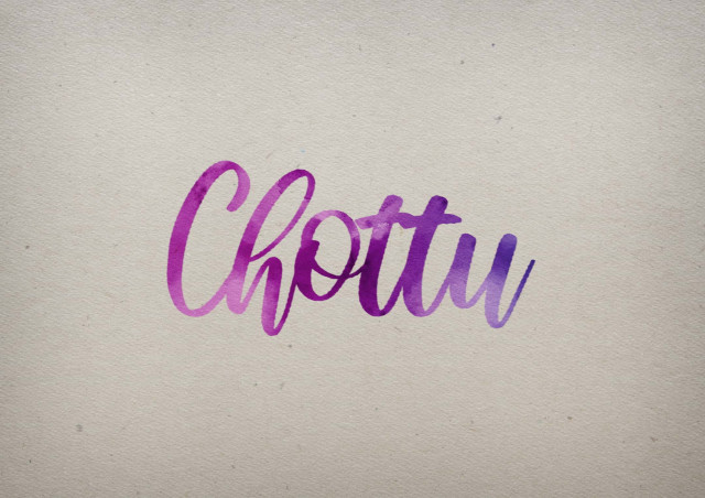 Free photo of Chottu Watercolor Name DP
