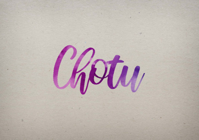 Free photo of Chotu Watercolor Name DP