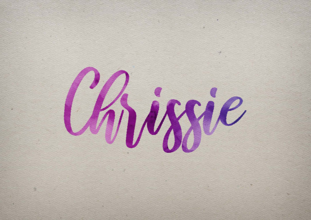 Free photo of Chrissie Watercolor Name DP