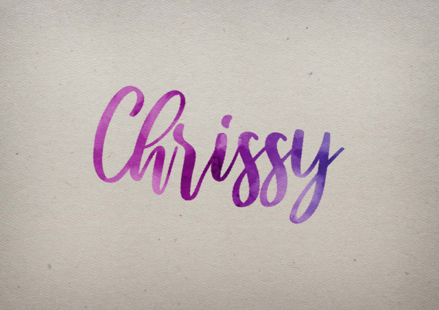 Free photo of Chrissy Watercolor Name DP