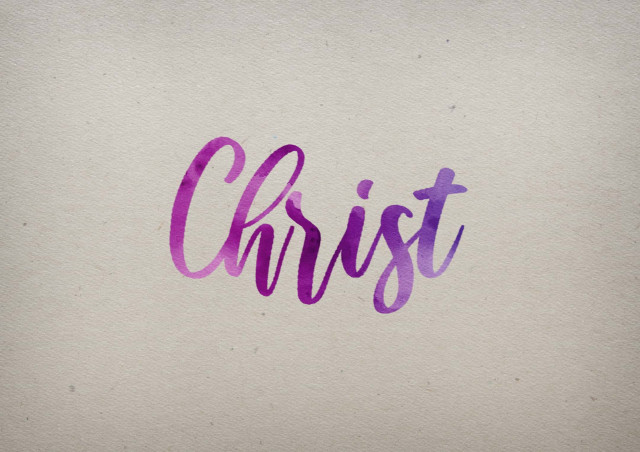 Free photo of Christ Watercolor Name DP