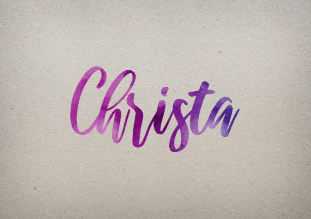 Free photo of Christa Watercolor Name DP