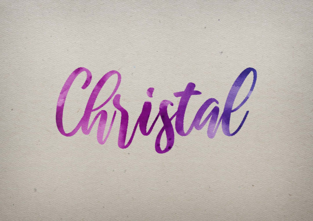 Free photo of Christal Watercolor Name DP