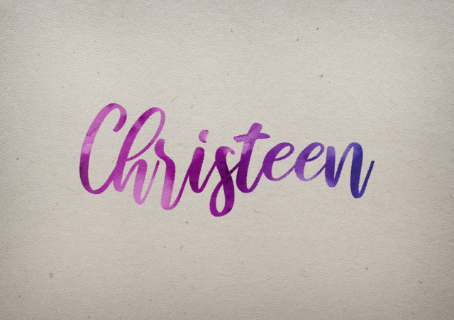 Free photo of Christeen Watercolor Name DP