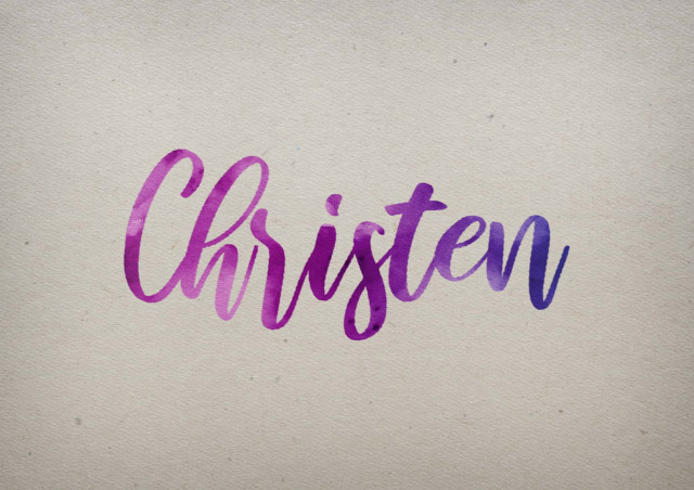 Free photo of Christen Watercolor Name DP
