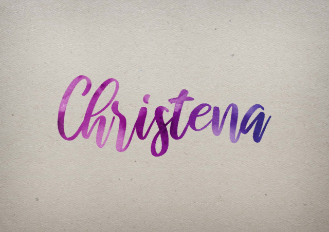 Free photo of Christena Watercolor Name DP