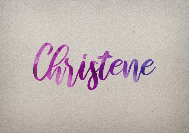 Free photo of Christene Watercolor Name DP