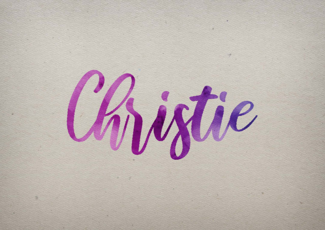 Free photo of Christie Watercolor Name DP