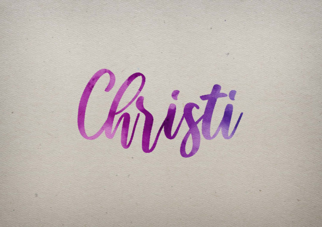 Free photo of Christi Watercolor Name DP