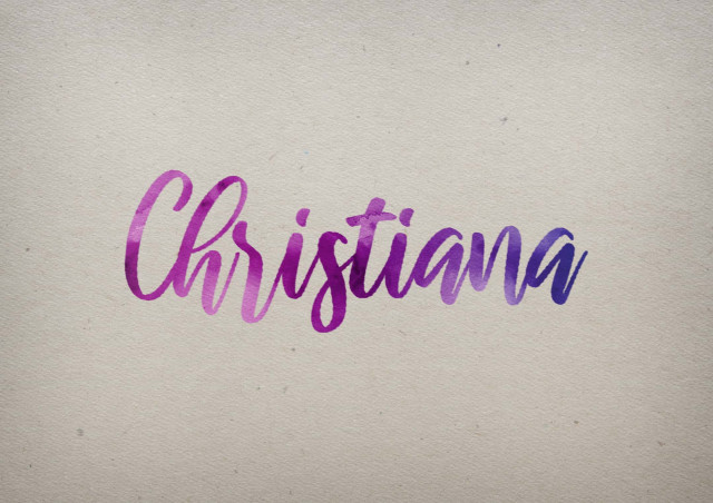 Free photo of Christiana Watercolor Name DP