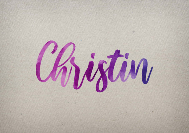 Free photo of Christin Watercolor Name DP