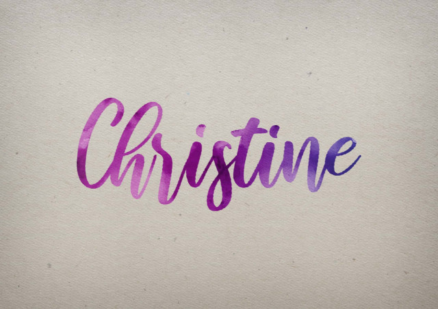 Free photo of Christine Watercolor Name DP