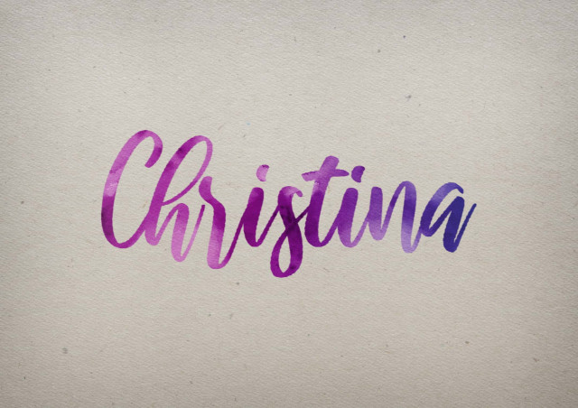 Free photo of Christina Watercolor Name DP