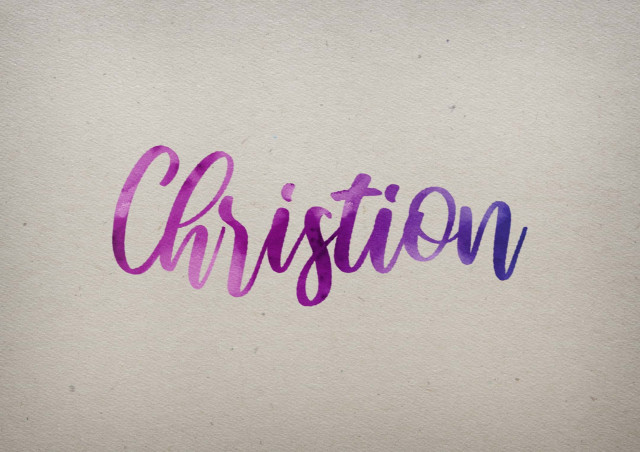 Free photo of Christion Watercolor Name DP