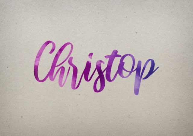 Free photo of Christop Watercolor Name DP