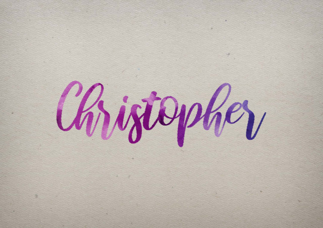 Free photo of Christopher Watercolor Name DP