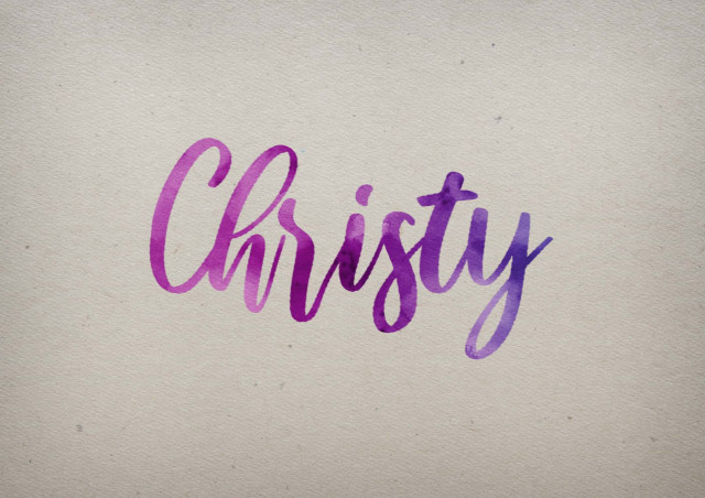 Free photo of Christy Watercolor Name DP