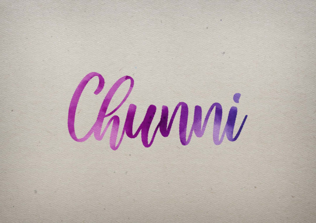 Free photo of Chunni Watercolor Name DP