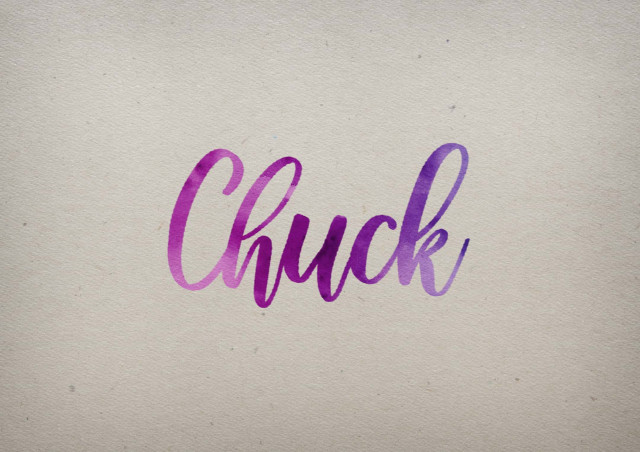 Free photo of Chuck Watercolor Name DP