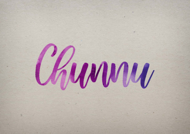 Free photo of Chunnu Watercolor Name DP