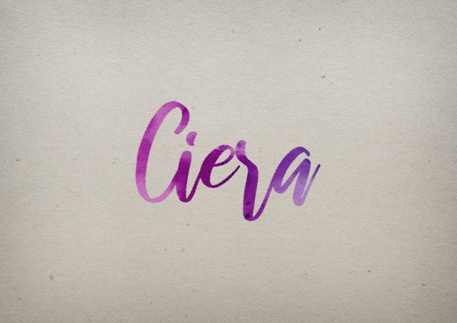 Free photo of Ciera Watercolor Name DP