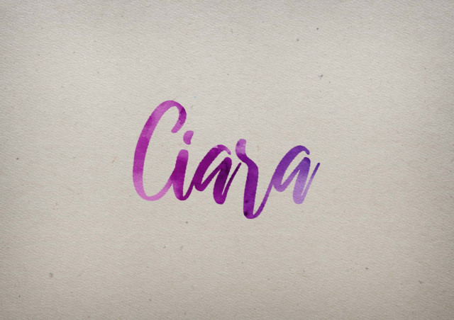 Free photo of Ciara Watercolor Name DP