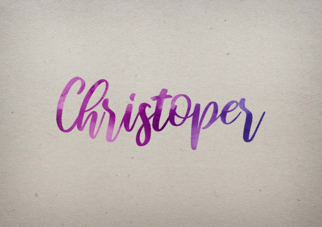 Free photo of Christoper Watercolor Name DP