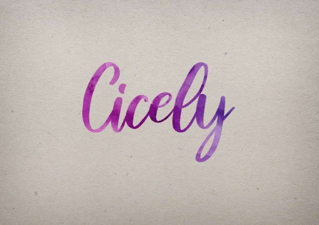 Free photo of Cicely Watercolor Name DP