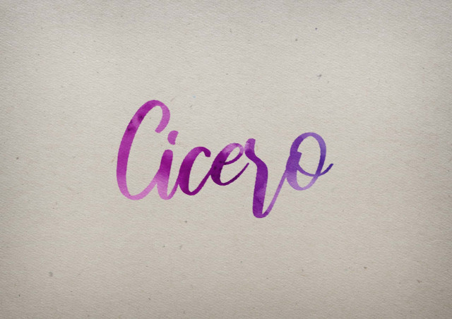 Free photo of Cicero Watercolor Name DP