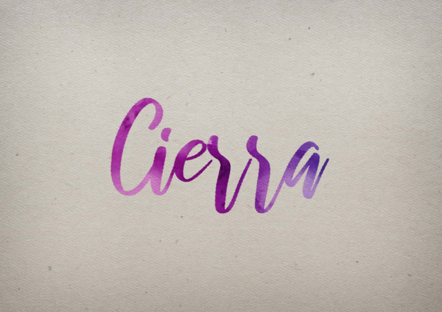 Free photo of Cierra Watercolor Name DP