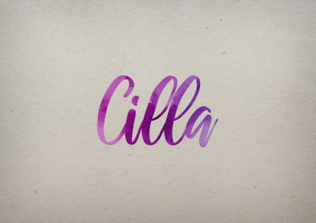 Free photo of Cilla Watercolor Name DP