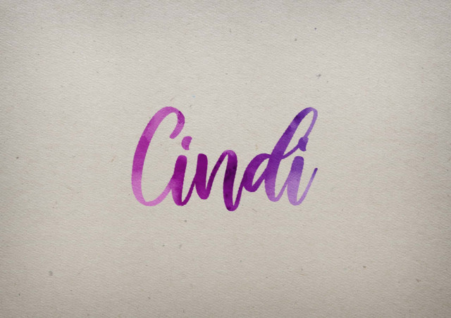 Free photo of Cindi Watercolor Name DP