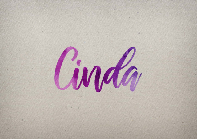 Free photo of Cinda Watercolor Name DP