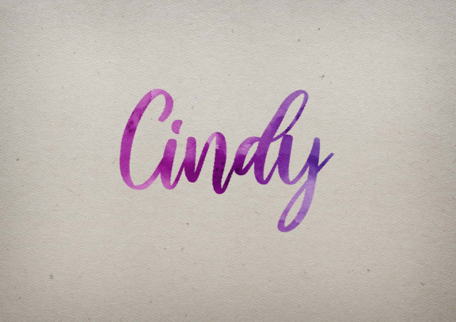 Free photo of Cindy Watercolor Name DP