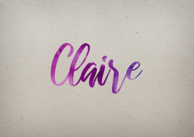 Free photo of Claire Watercolor Name DP