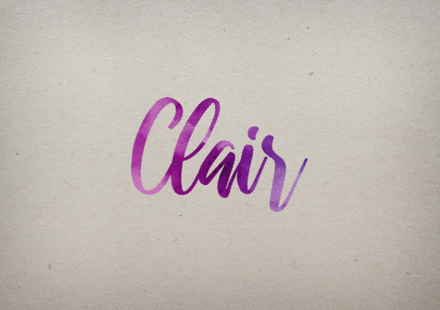 Free photo of Clair Watercolor Name DP