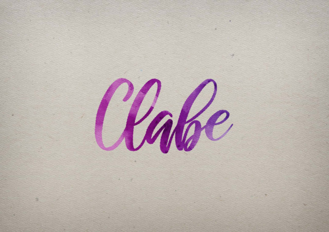 Free photo of Clabe Watercolor Name DP