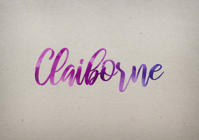 Free photo of Claiborne Watercolor Name DP