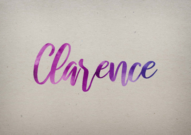 Free photo of Clarence Watercolor Name DP