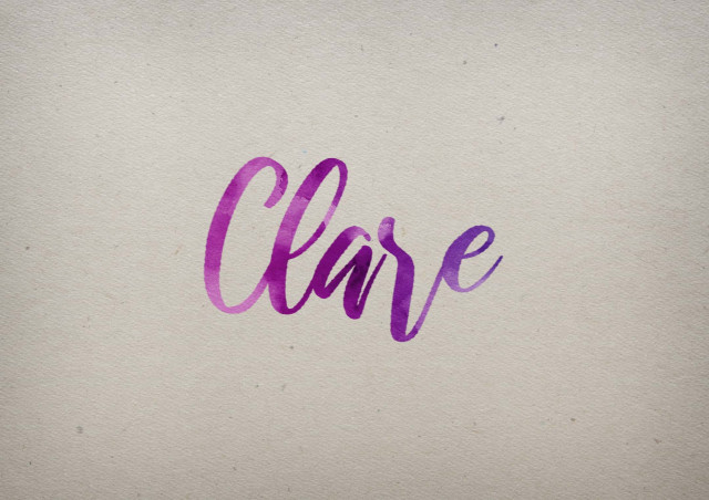 Free photo of Clare Watercolor Name DP
