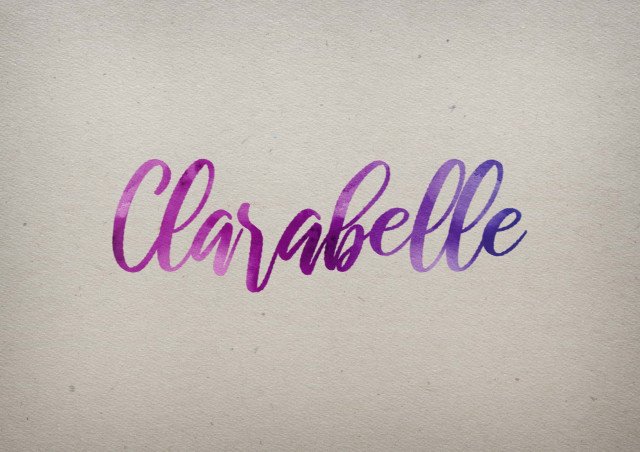 Free photo of Clarabelle Watercolor Name DP