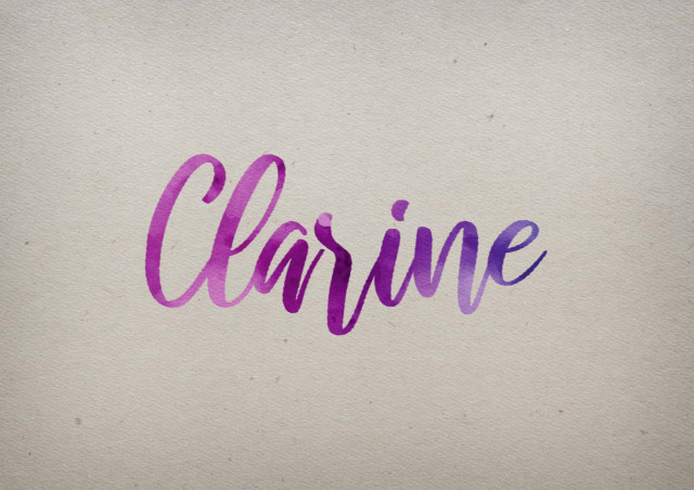 Free photo of Clarine Watercolor Name DP