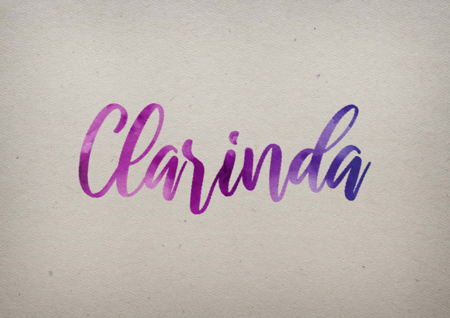 Free photo of Clarinda Watercolor Name DP